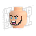 Custom Printed Lego - Chinstrap Buckled Heads (Lt. Flesh) - The Minifig Co.