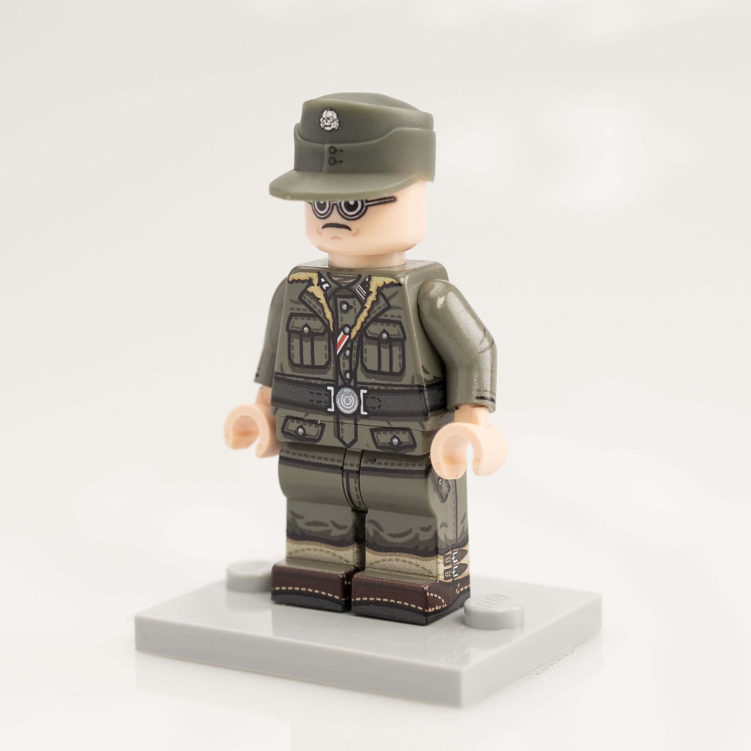 Custom Printed Lego - Old Grey German Minifigure #17 - The Minifig Co.