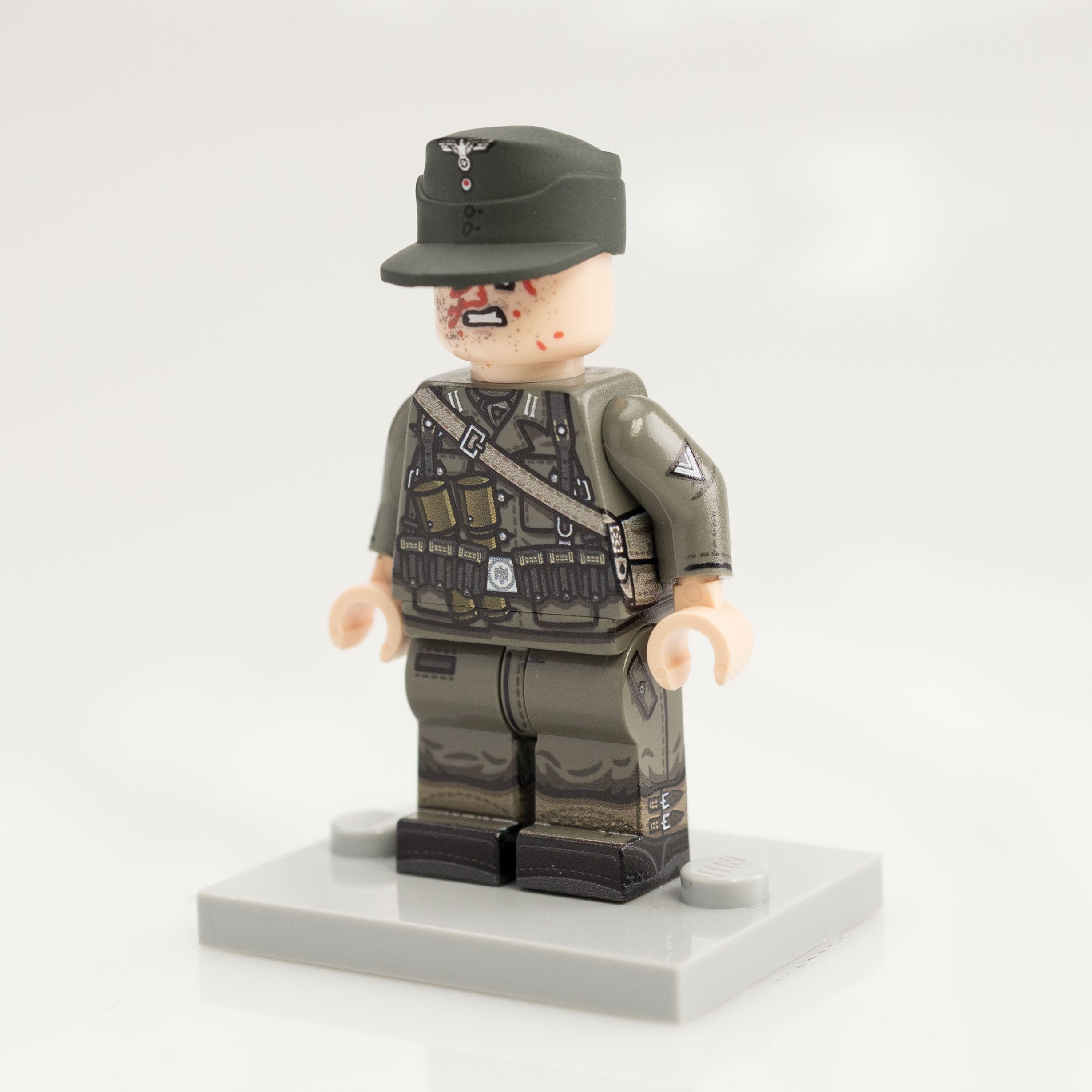 Custom Printed Lego - Old Grey German Minifigure #02 - The Minifig Co.