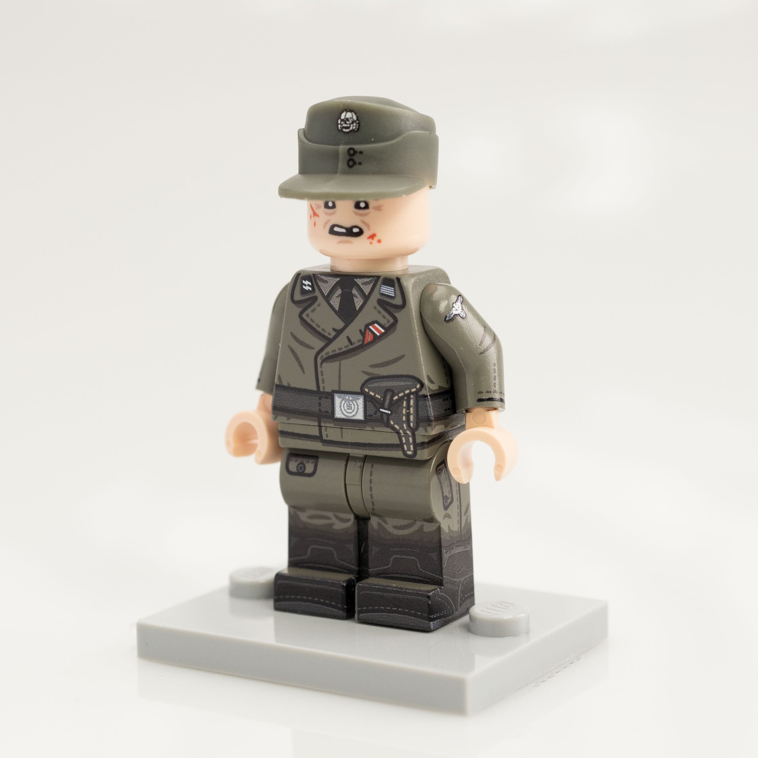 Custom Printed Lego - Old Grey German Minifigure #23 - The Minifig Co.