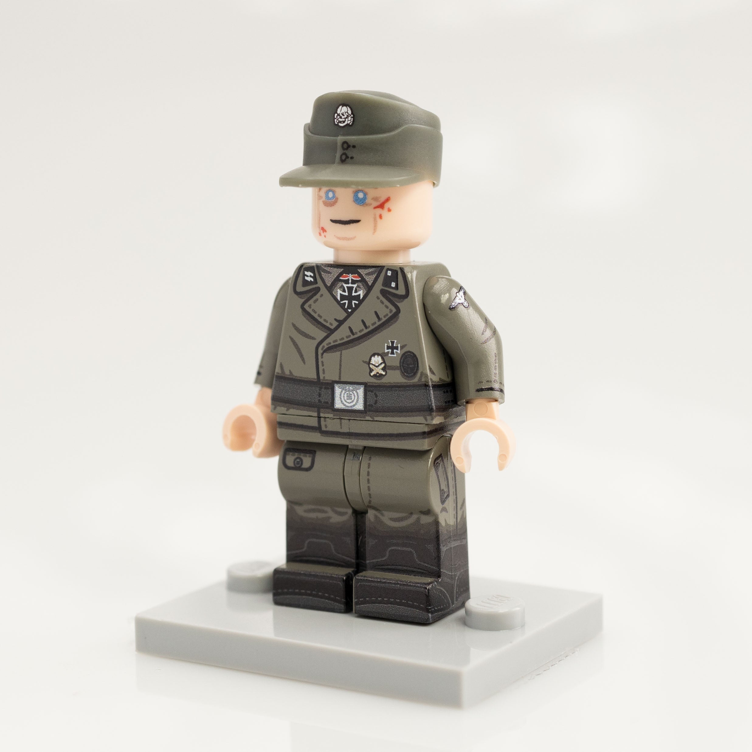 Custom Printed Lego - Old Grey German Minifigure #24 - The Minifig Co.