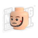 Custom Printed Lego - Chinstrap Buckled Heads (Lt. Flesh) - The Minifig Co.