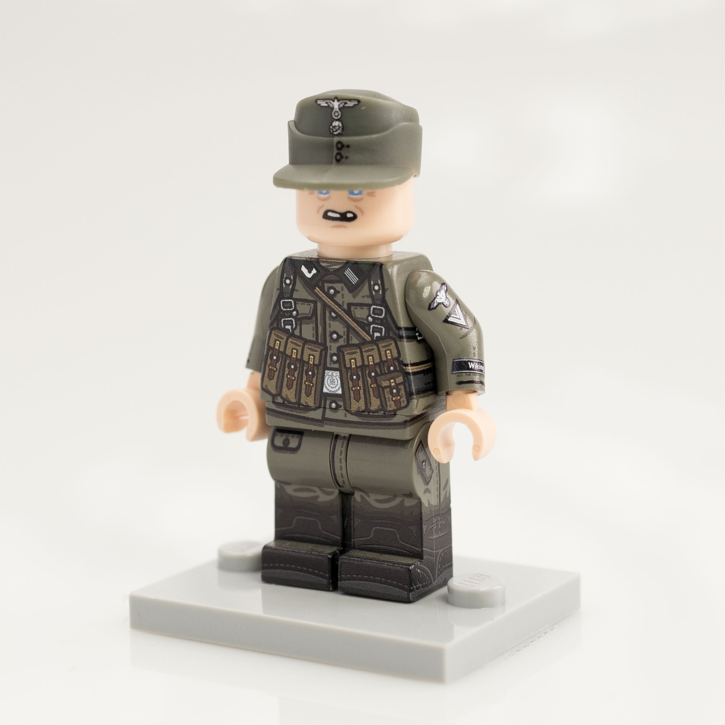 Custom Printed Lego - Old Grey German Minifigure #25 - The Minifig Co.