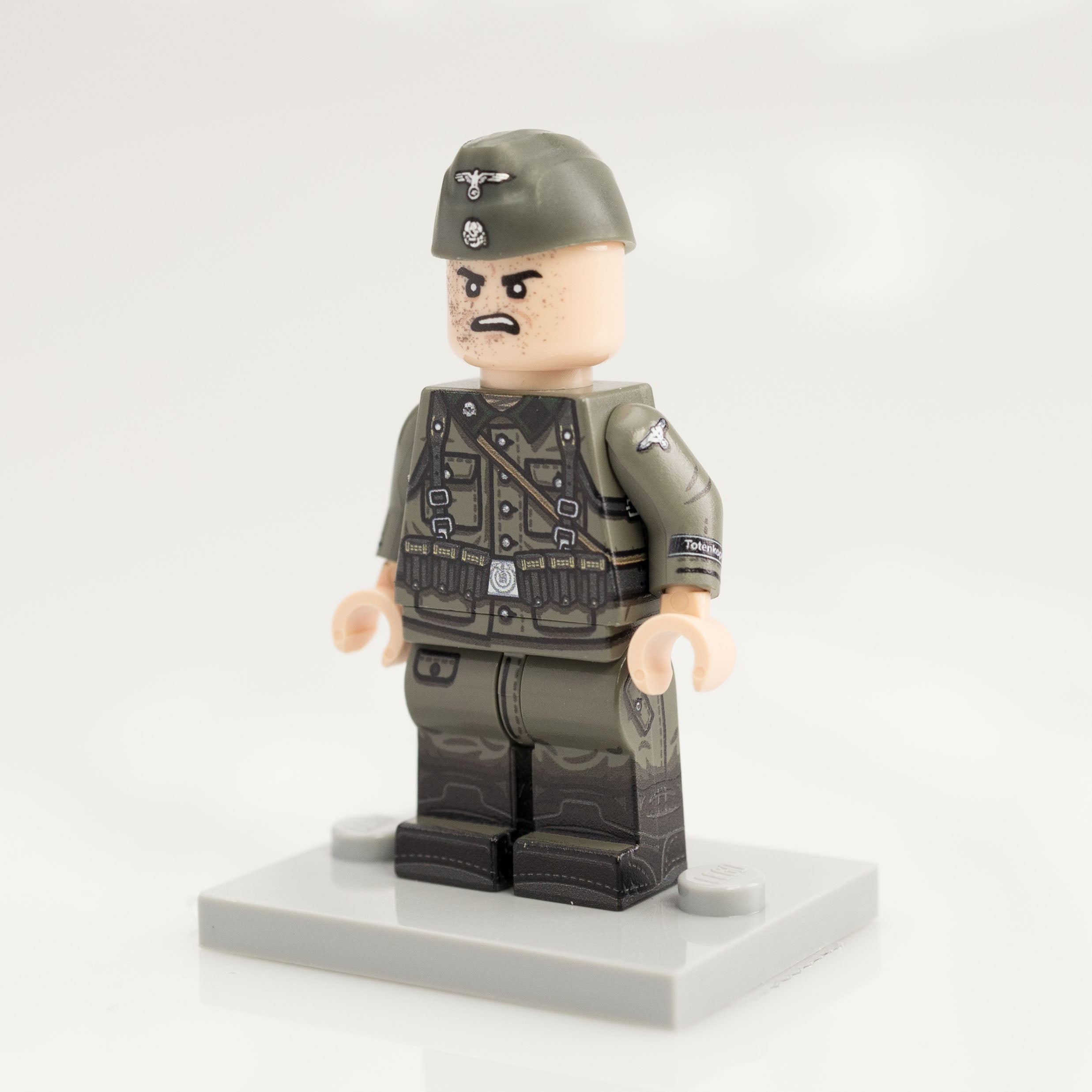 Custom Printed Lego - Old Grey German Minifigure #27 - The Minifig Co.