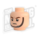 Custom Printed Lego - Chinstrap Buckled Heads (Lt. Flesh) - The Minifig Co.