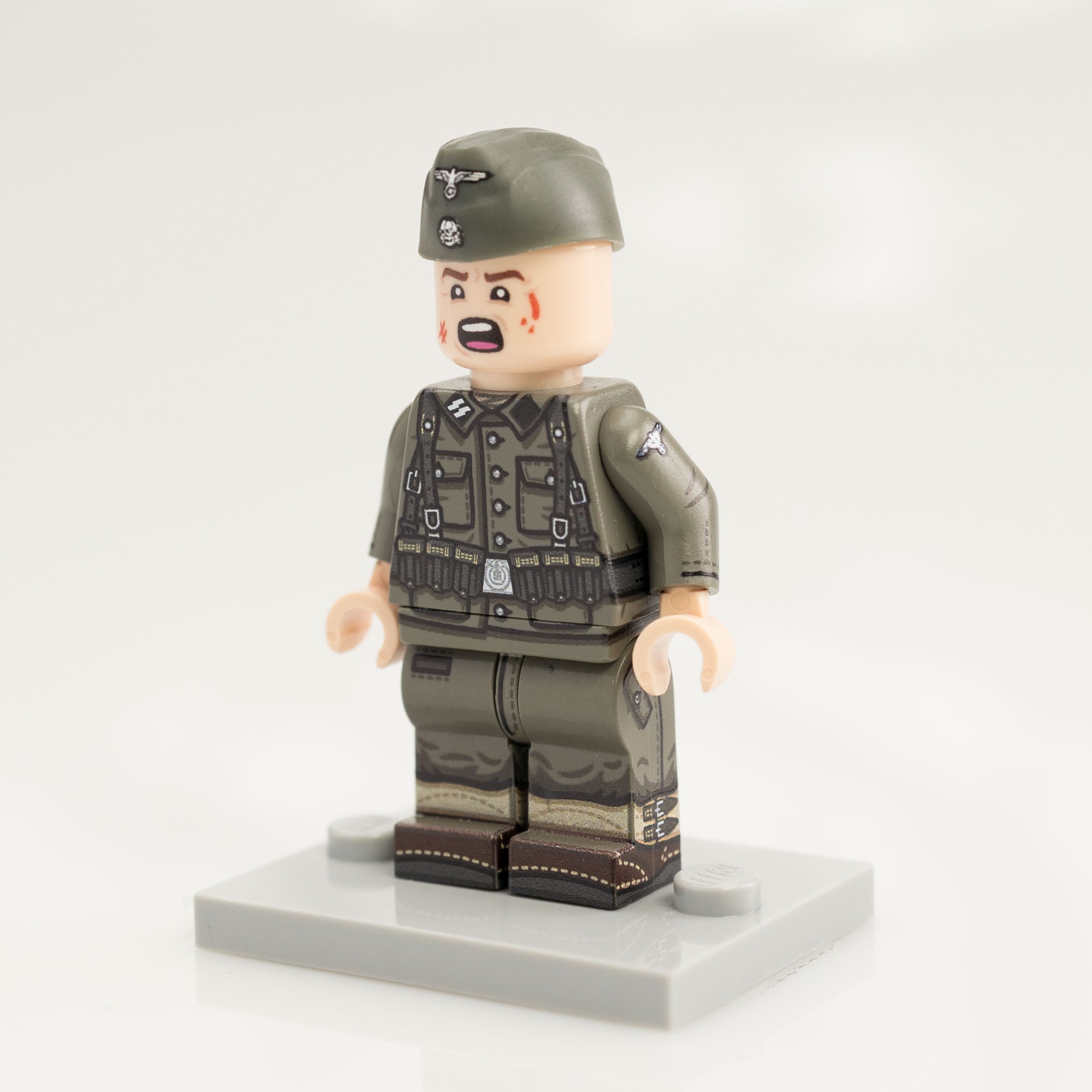 Custom Printed Lego - Old Grey German Minifigure #30 - The Minifig Co.