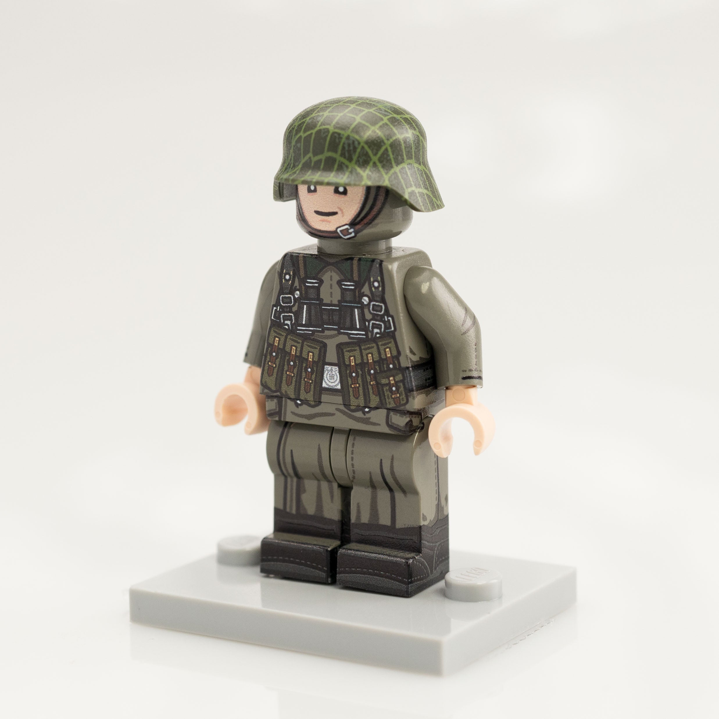 Custom Printed Lego - Old Grey German Minifigure #34 - The Minifig Co.