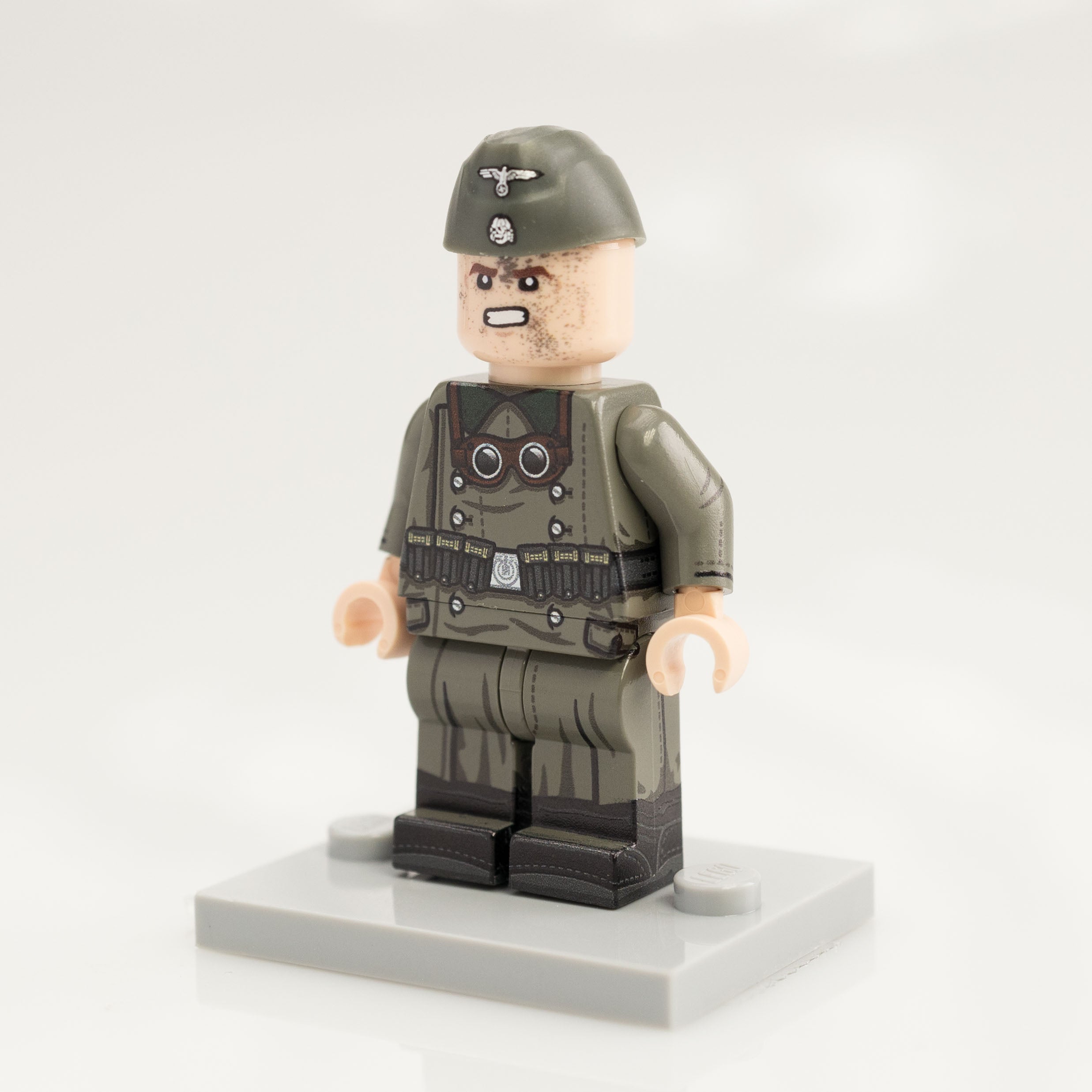 Custom Printed Lego - Old Grey German Minifigure #35 - The Minifig Co.