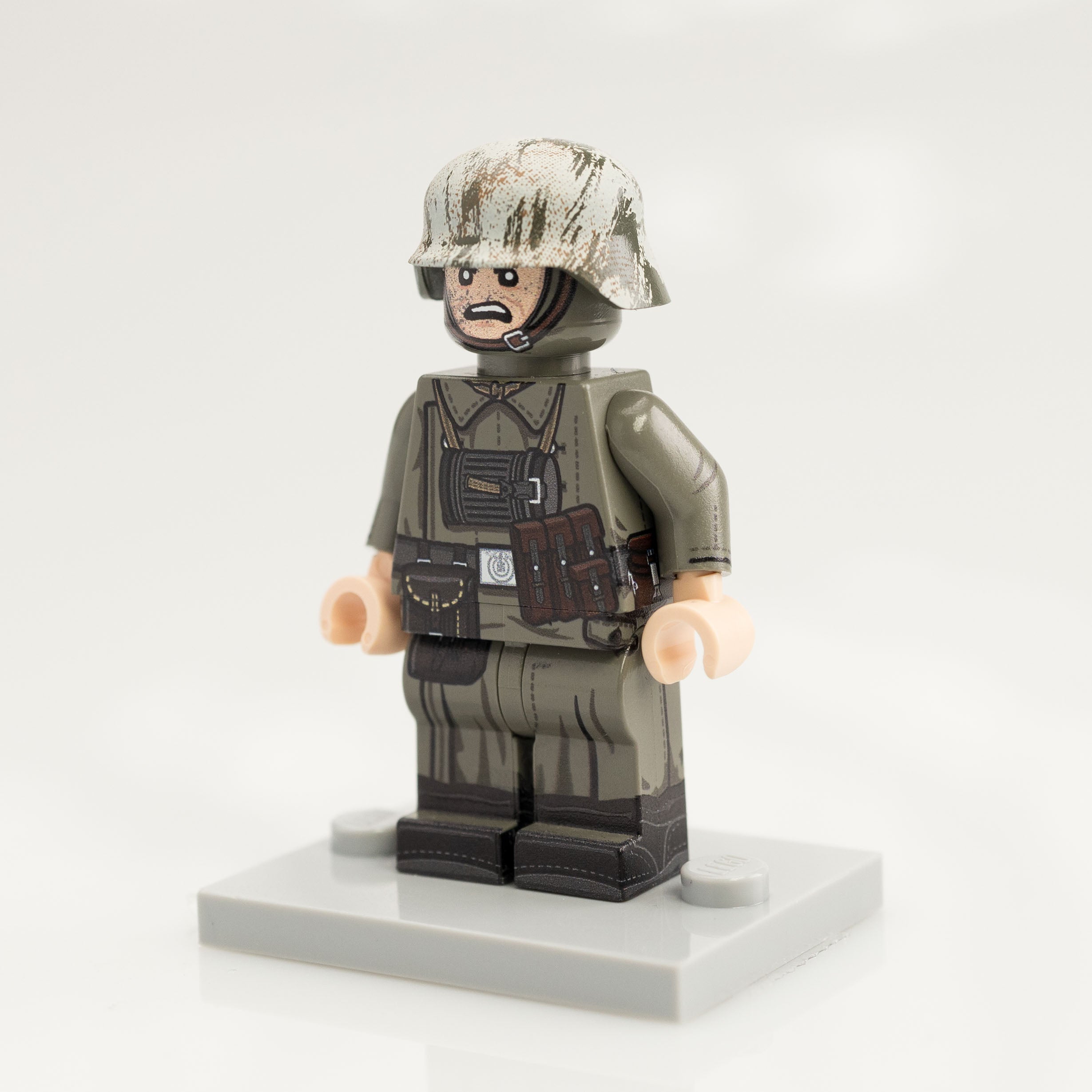 Custom Printed Lego - Old Grey German Minifigure #38 - The Minifig Co.