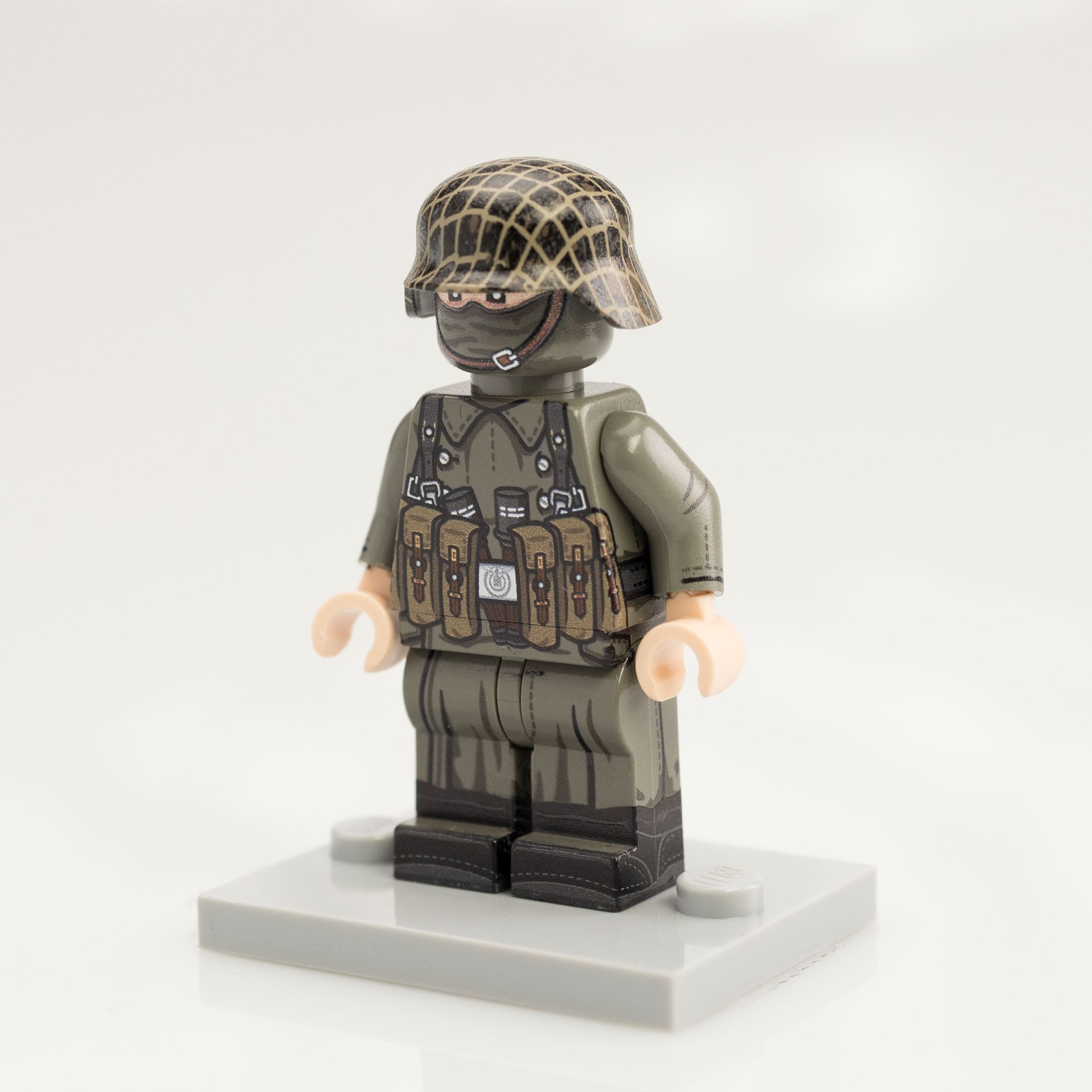 Custom Printed Lego - Old Grey German Minifigure #39 - The Minifig Co.