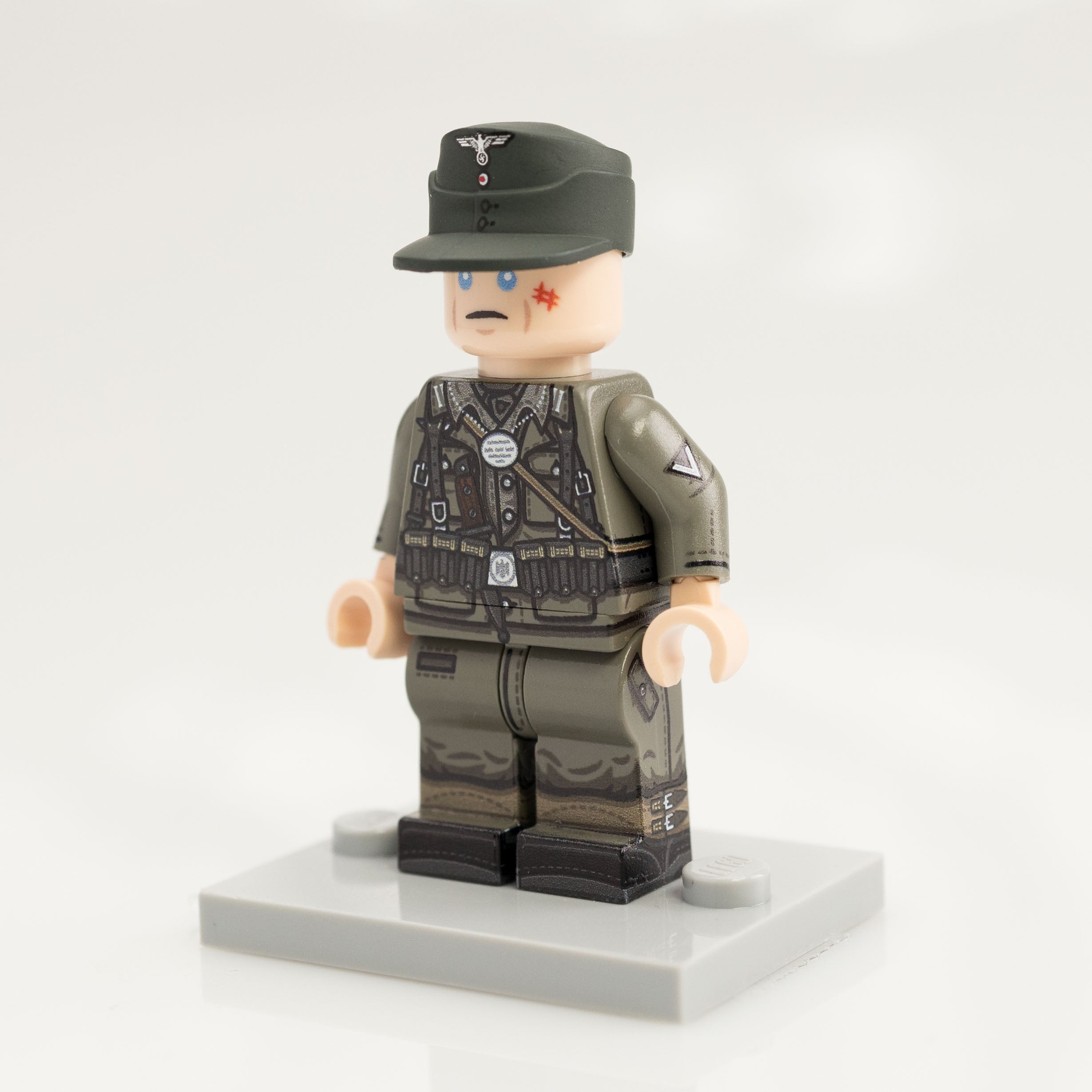 Custom Printed Lego - Old Grey German Minifigure #04 - The Minifig Co.