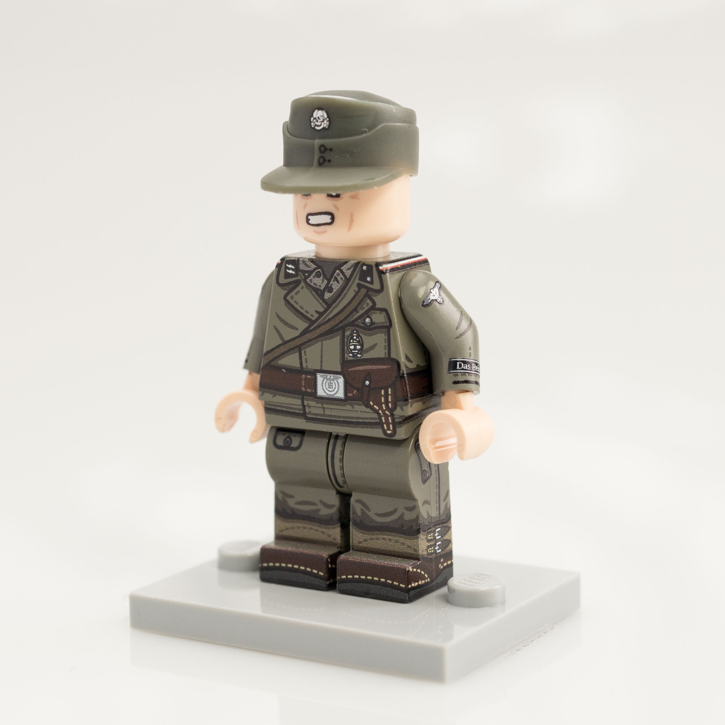 Custom Printed Lego - Old Grey German Minifigure #40 - The Minifig Co.