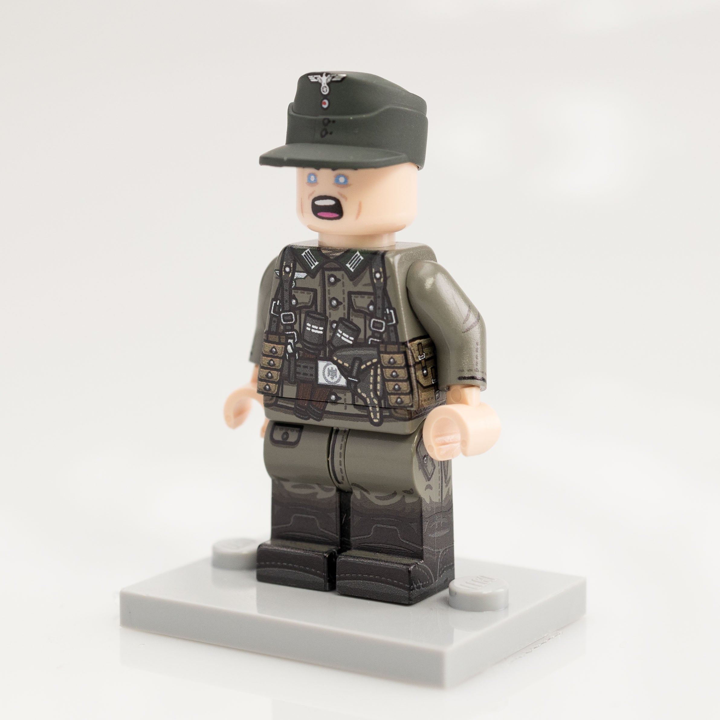 Custom Printed Lego - Old Grey German Minifigure #41 - The Minifig Co.