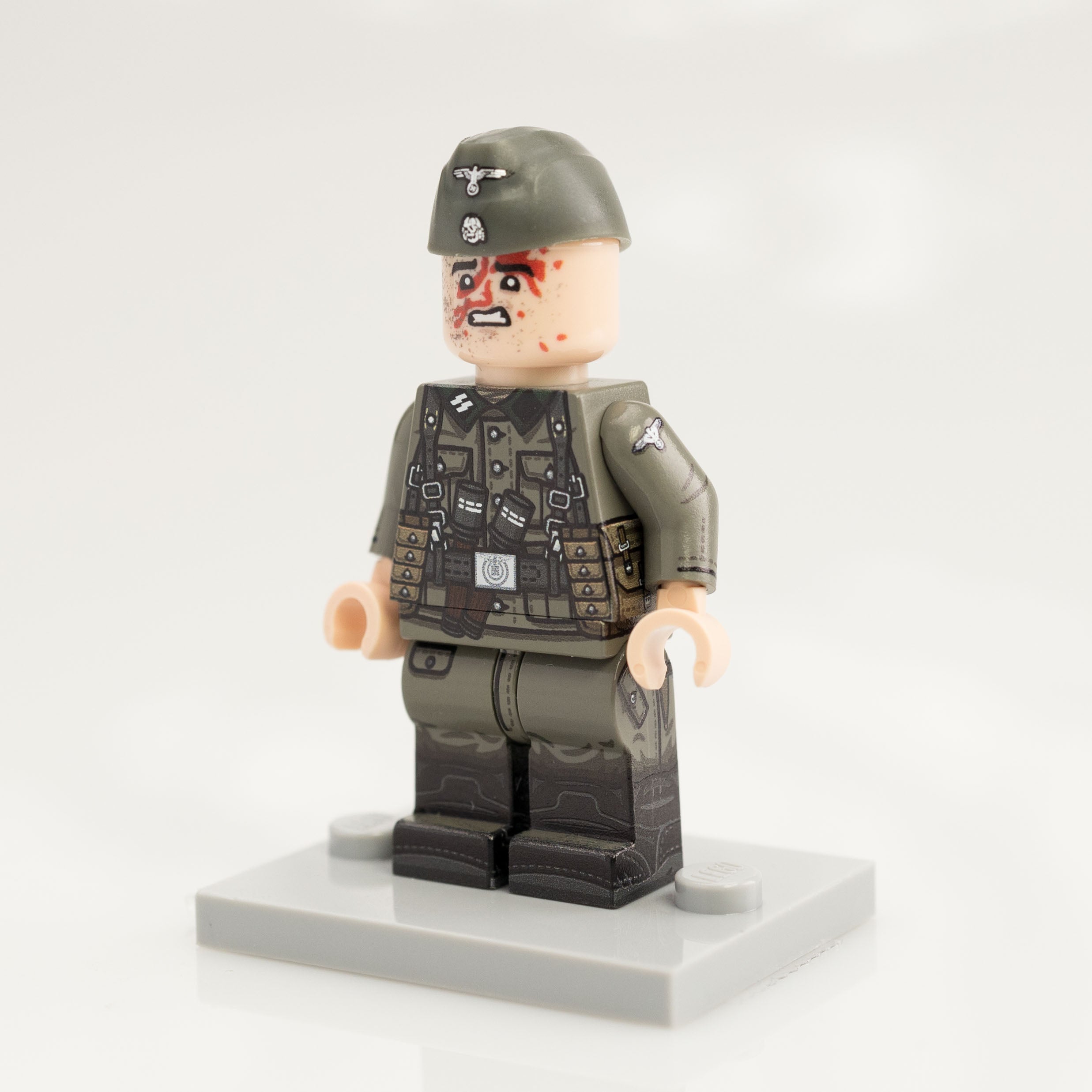 Custom Printed Lego - Old Grey German Minifigure #42 - The Minifig Co.