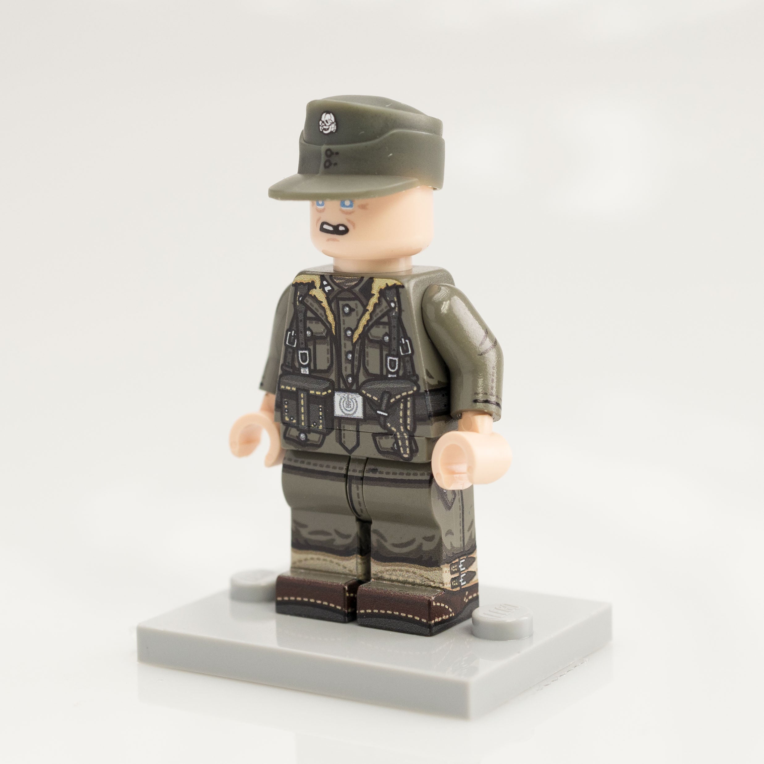 Custom Printed Lego - Old Grey German Minifigure #44 - The Minifig Co.