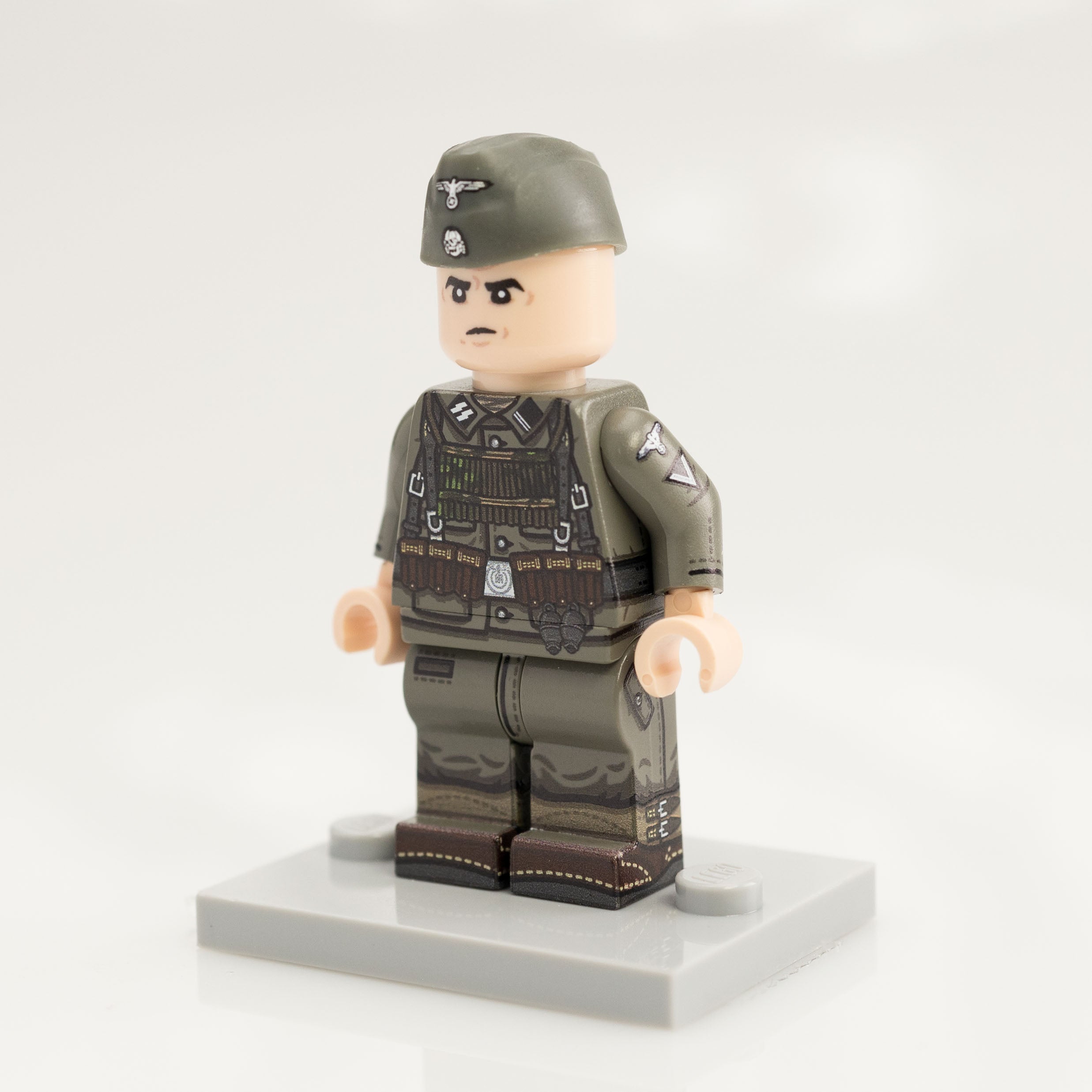 Custom Printed Lego - Old Grey German Minifigure #46 - The Minifig Co.