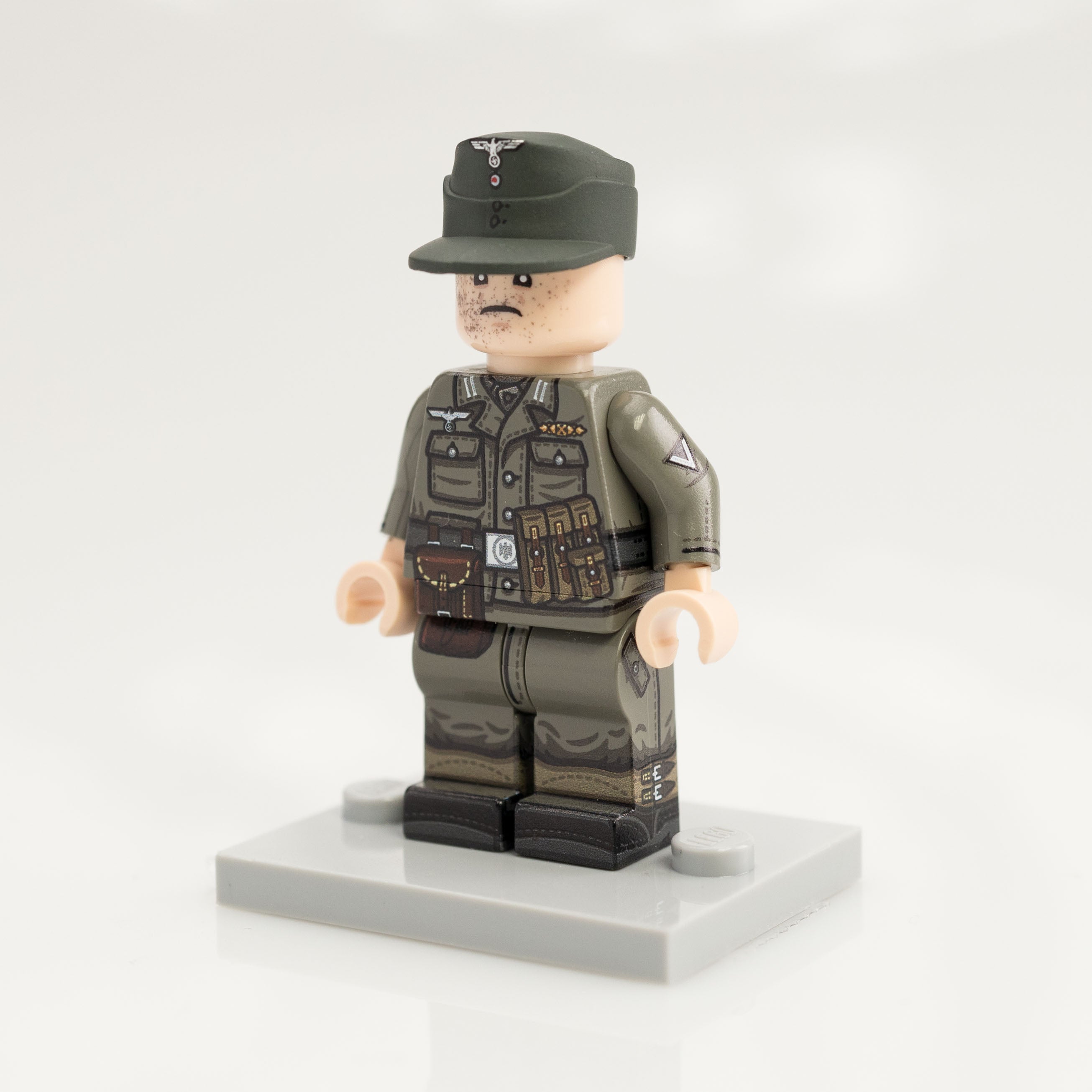 Custom Printed Lego - Old Grey German Minifigure #05 - The Minifig Co.