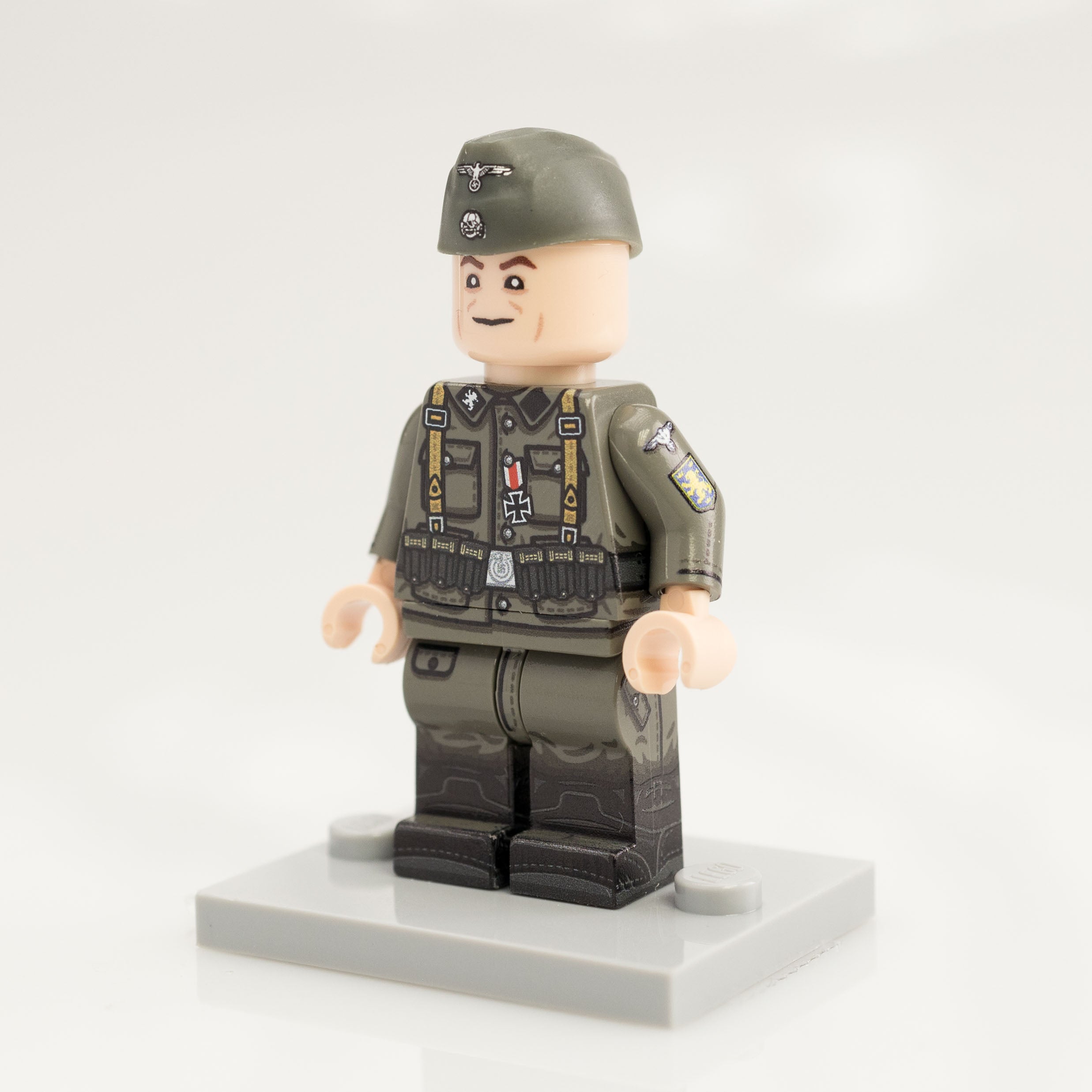 Custom Printed Lego - Old Grey German Minifigure #52 - The Minifig Co.