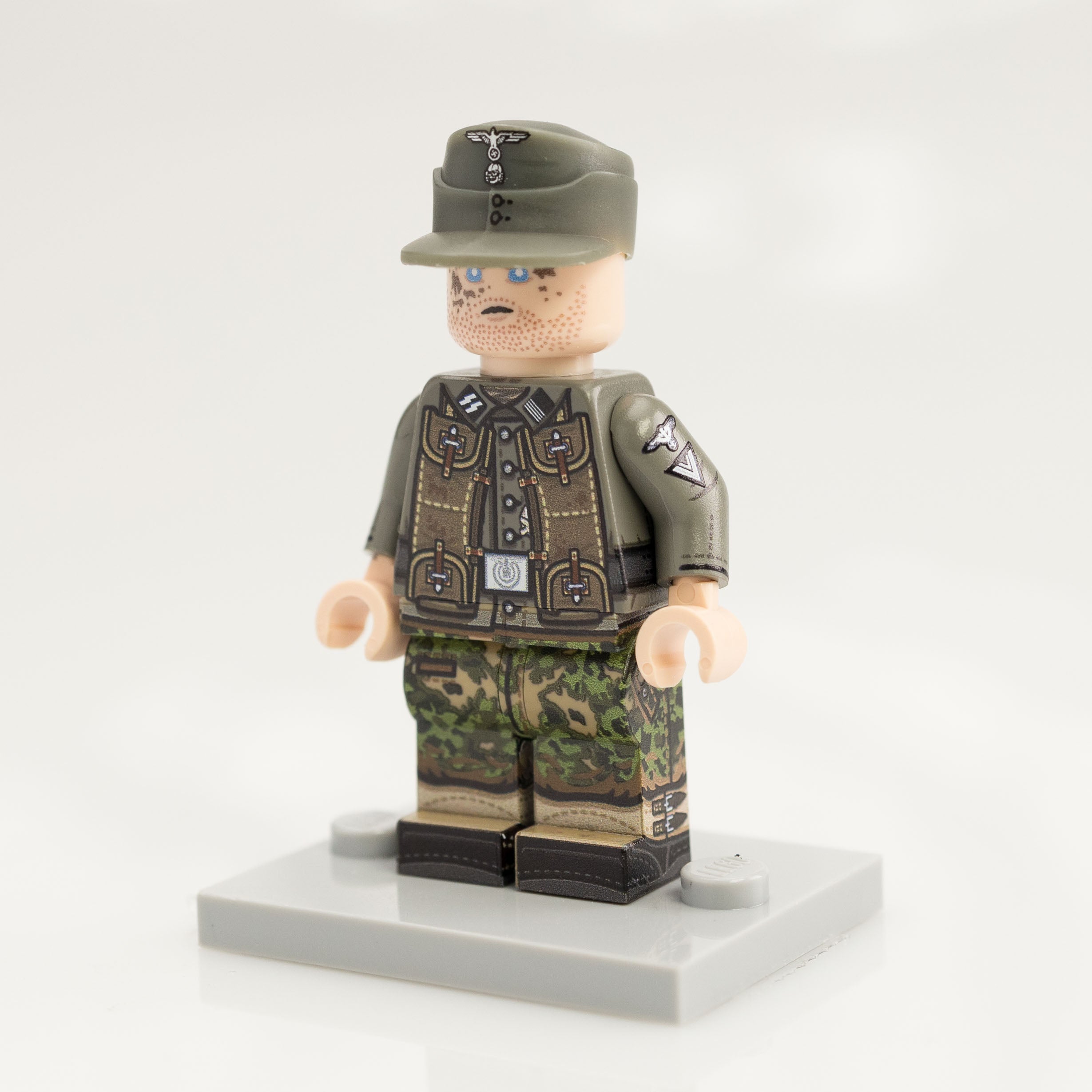 Custom Printed Lego - Old Grey German Minifigure #55 - The Minifig Co.