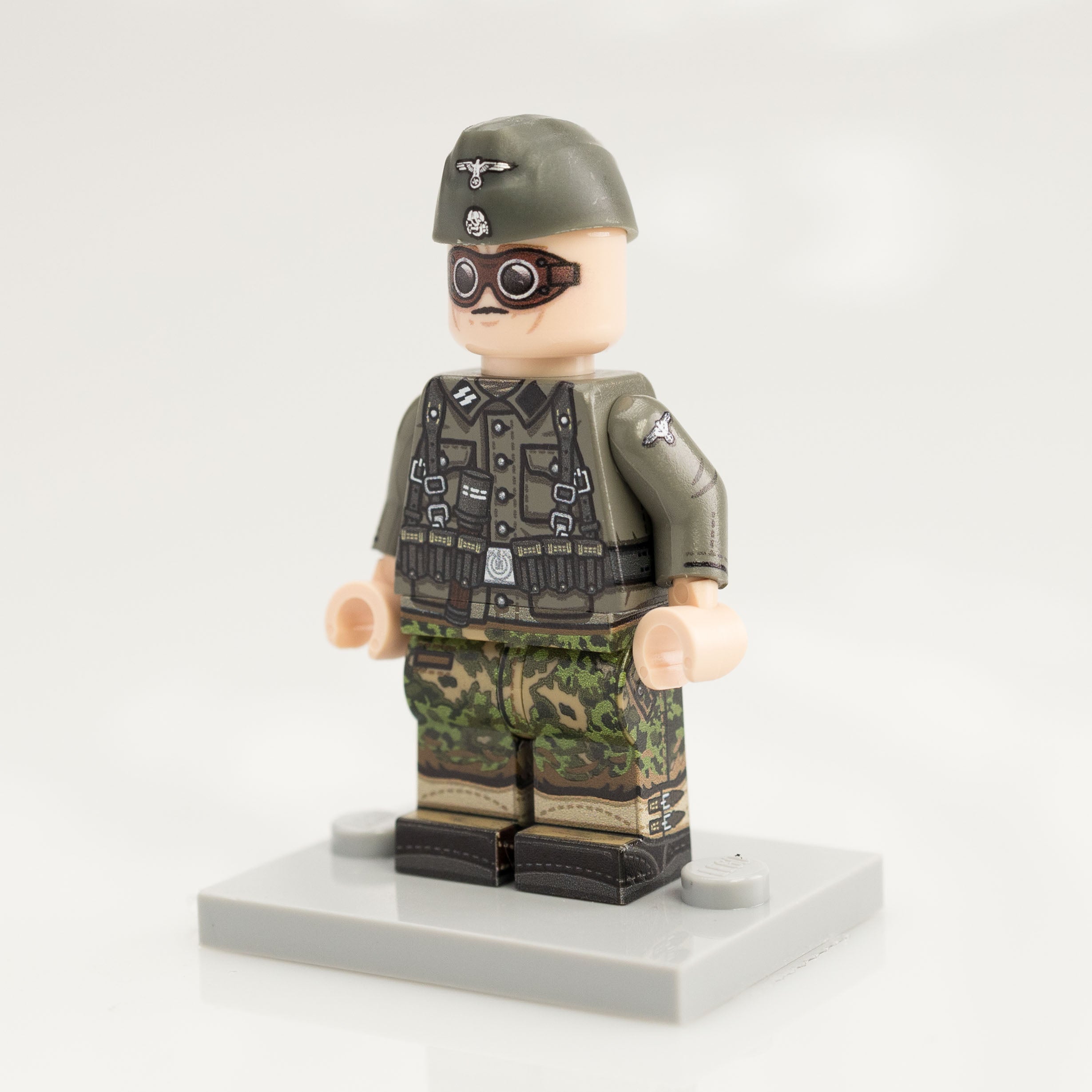 Custom Printed Lego - Old Grey German Minifigure #57 - The Minifig Co.