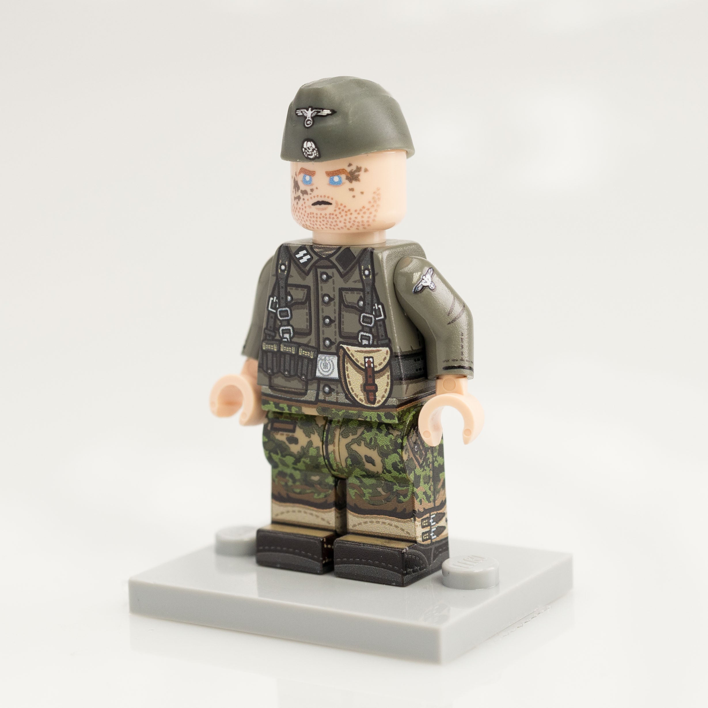 Custom Printed Lego - Old Grey German Minifigure #58 - The Minifig Co.