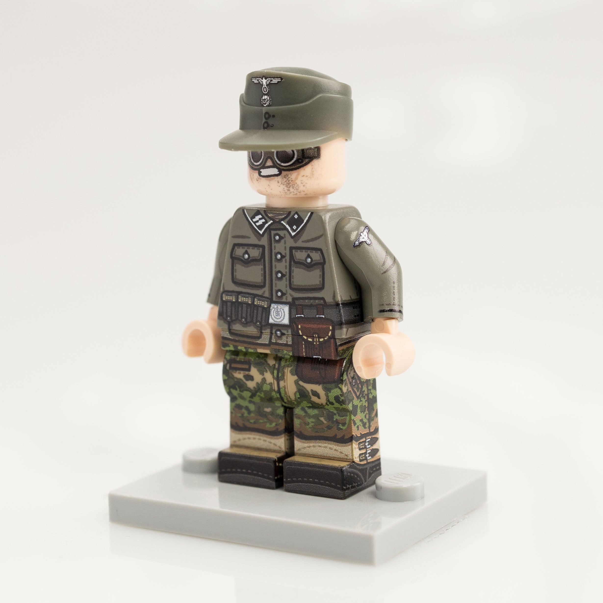 Custom Printed Lego - Old Grey German Minifigure #60 - The Minifig Co.