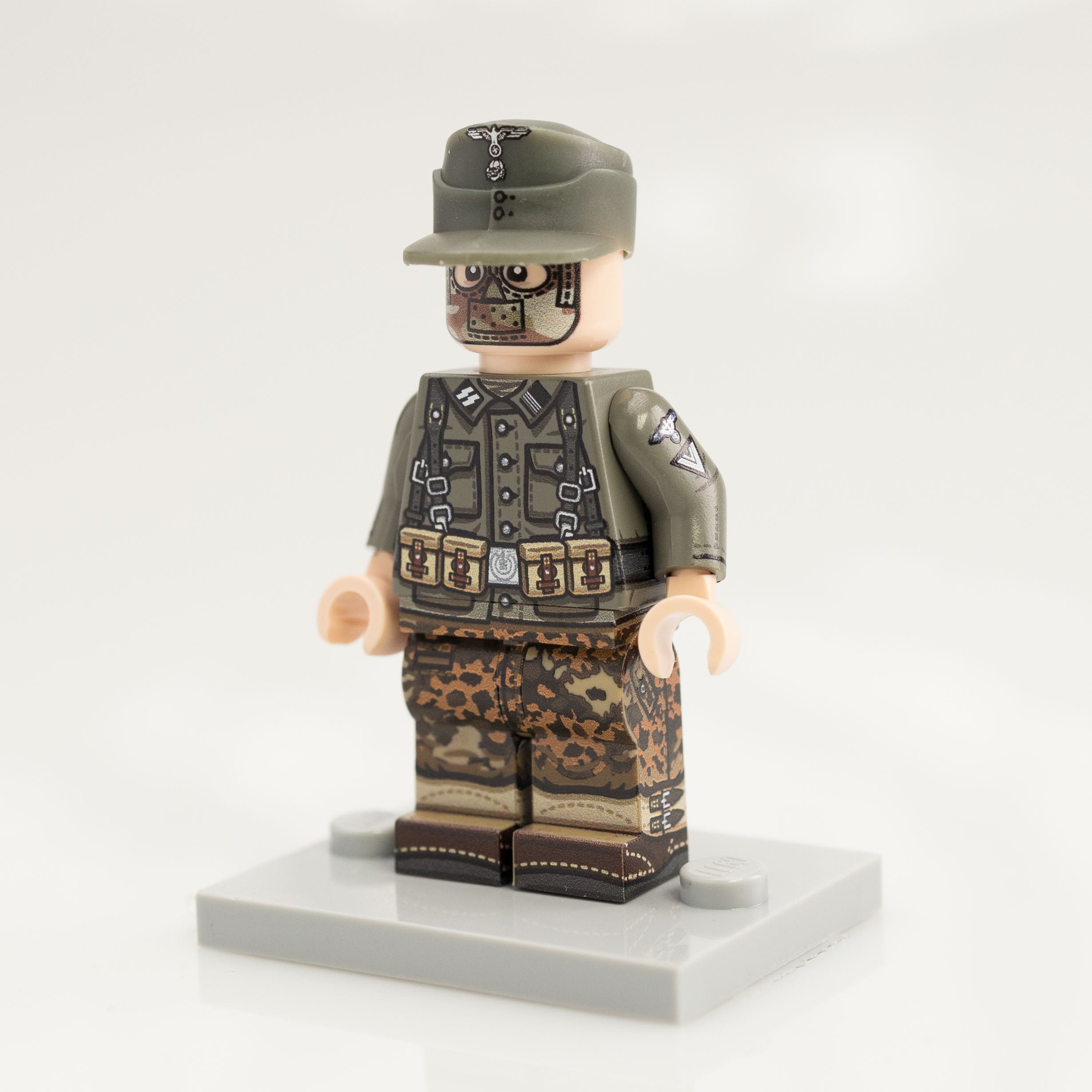 Custom Printed Lego - Old Grey German Minifigure #61 - The Minifig Co.