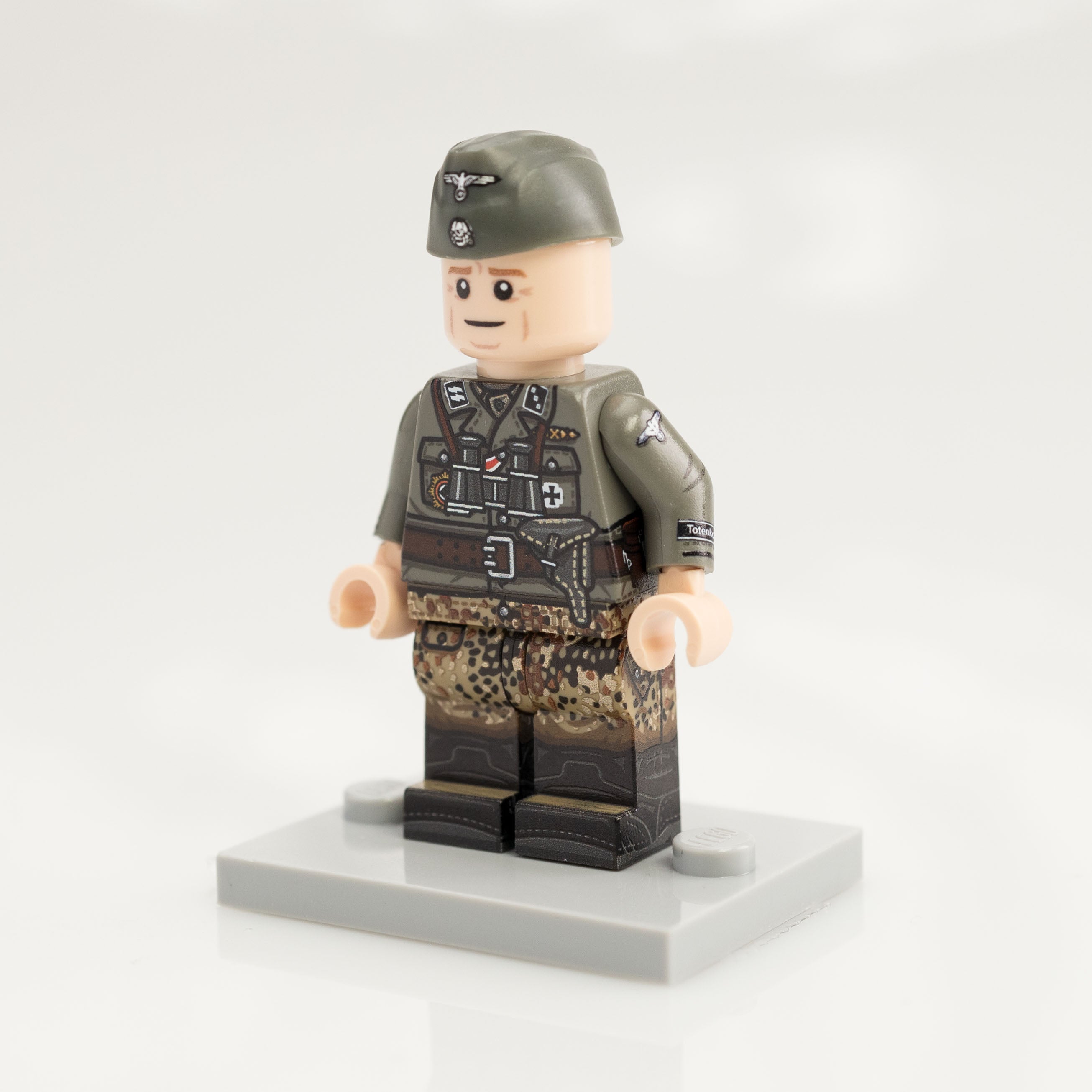 Custom Printed Lego - Old Grey German Minifigure #66 - The Minifig Co.