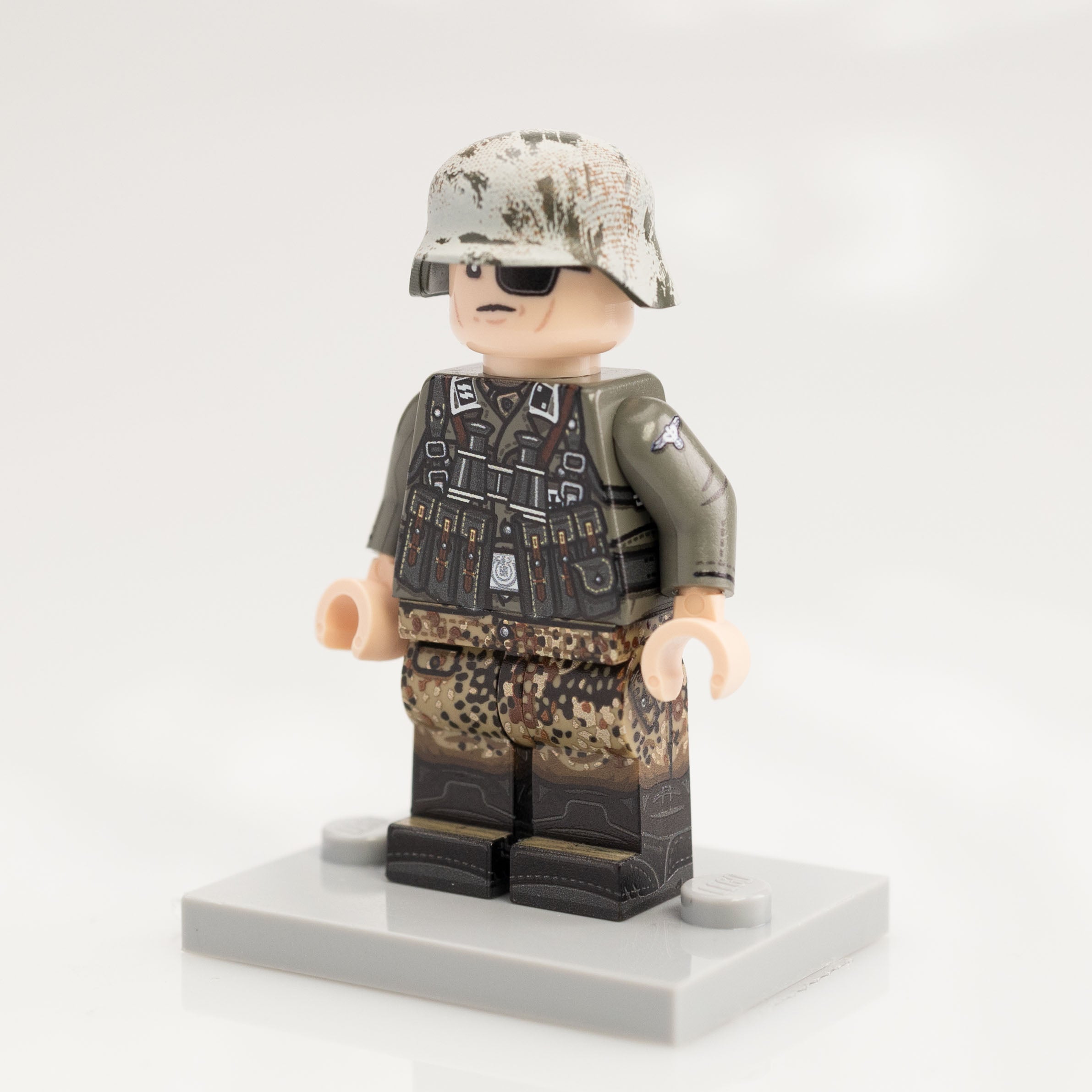 Custom Printed Lego - Old Grey German Minifigure #68 - The Minifig Co.