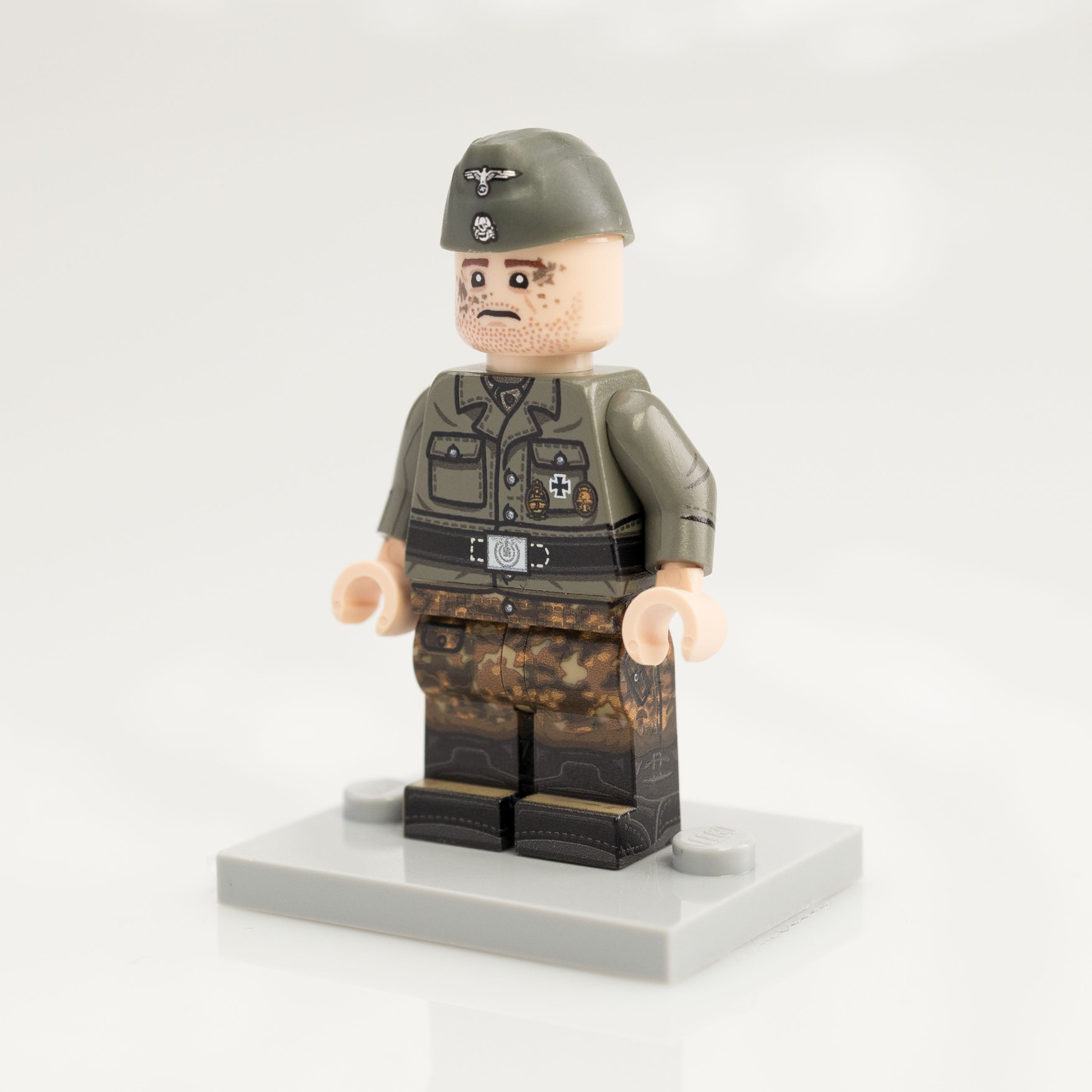 Custom Printed Lego - Old Grey German Minifigure #70 - The Minifig Co.