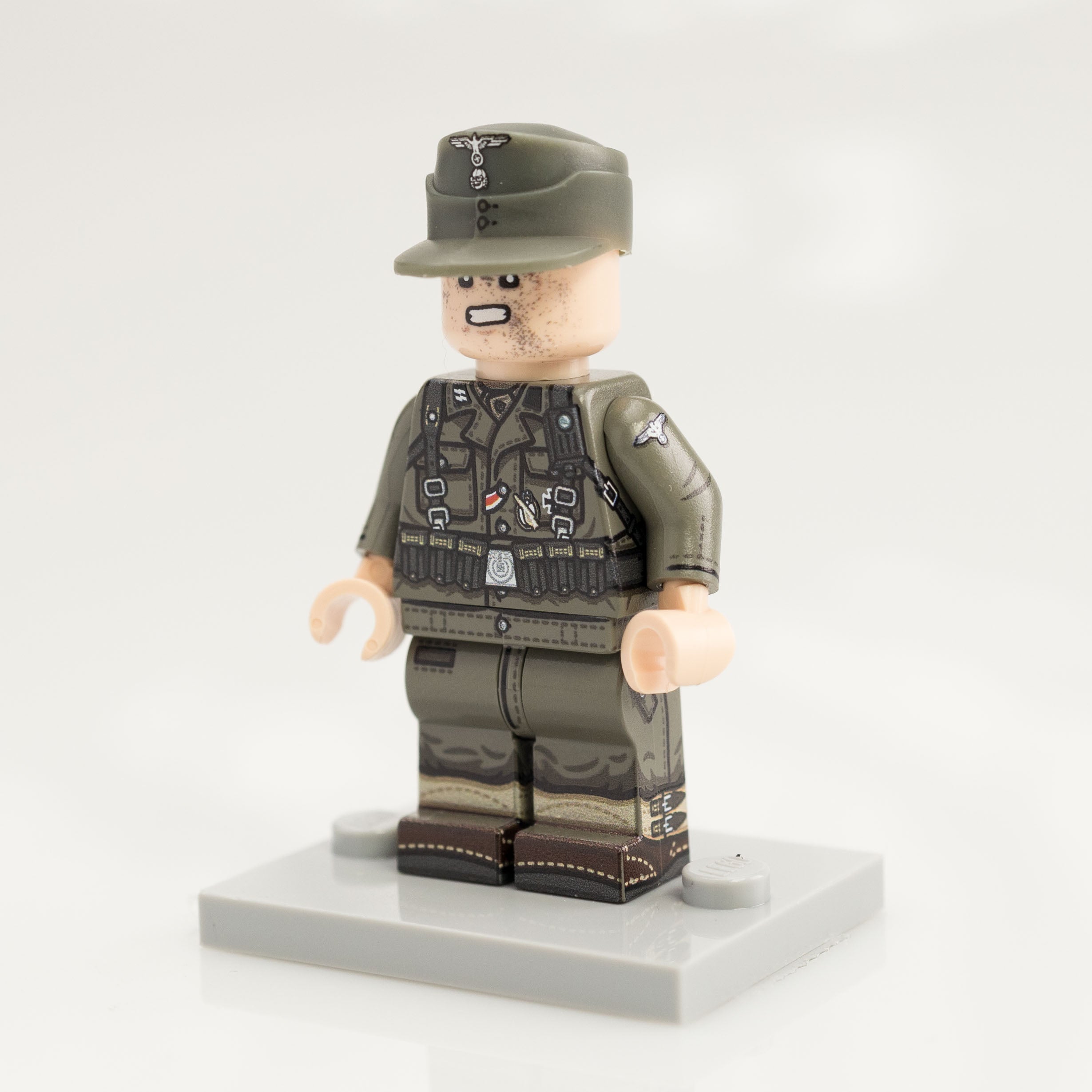 Custom Printed Lego - Old Grey German Minifigure #08 - The Minifig Co.