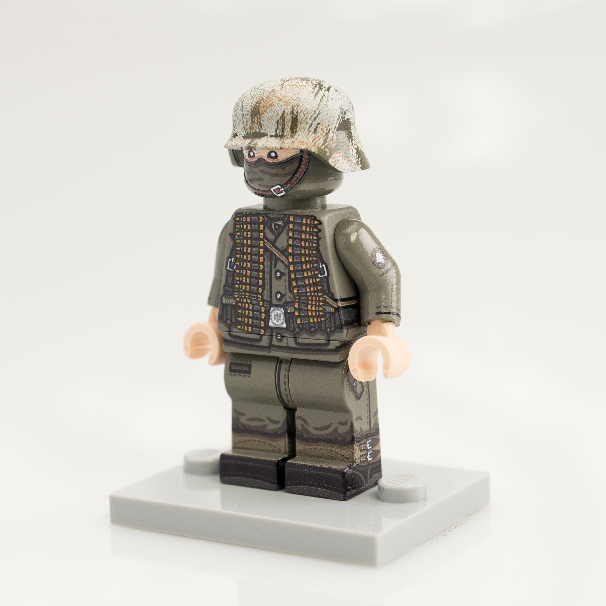 Custom Printed Lego - Old Grey German Minifigure #09 - The Minifig Co.