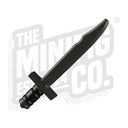 Custom Printed Lego - Falchion Cleaver (Pearl Dark Grey/Black) - The Minifig Co.