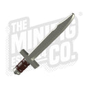 Custom Printed Lego - Falchion Cleaver (Pearl Light Grey/Dark Brown) - The Minifig Co.