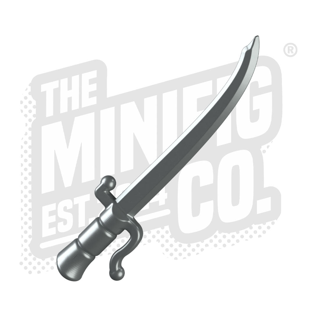 Custom Printed Lego - Falchion Saber (Silver) - The Minifig Co.