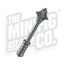 Custom Printed Lego - Flanged Mace (Silver) - The Minifig Co.