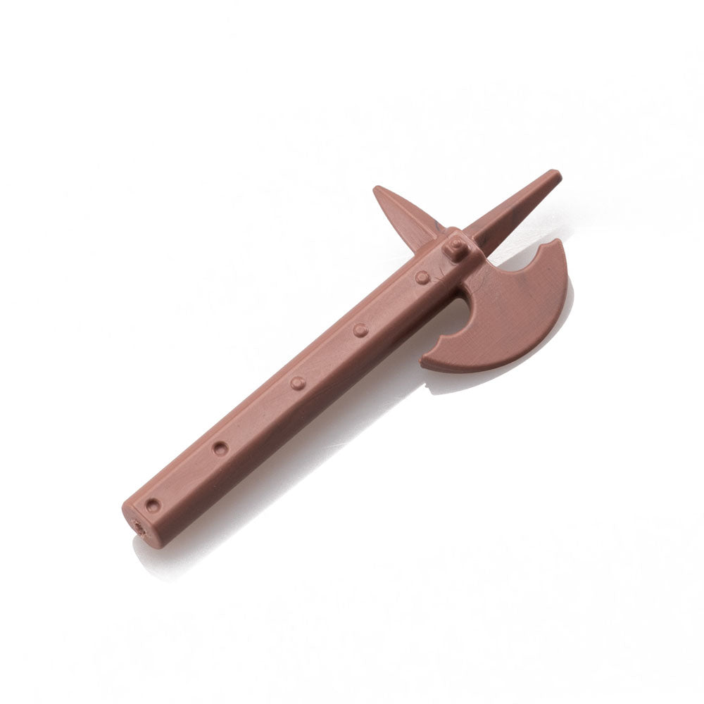 Custom Printed Lego - Medieval Battle Axe (Sand Red) - The Minifig Co.