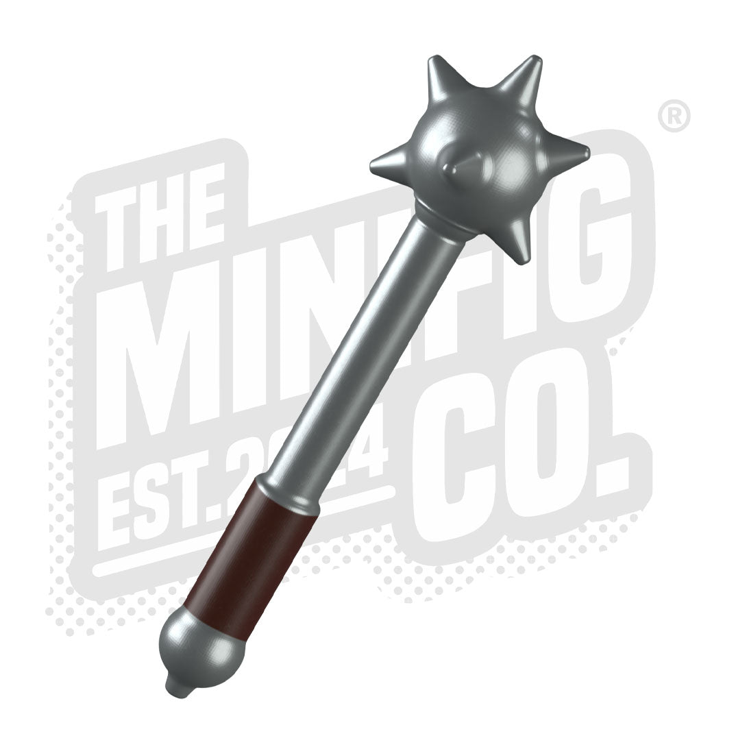 Custom Printed Lego - Morning Star (Silver/Dark Brown) - The Minifig Co.