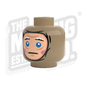 Custom Printed Lego - Winter Wrap Heads (Dark Tan) - The Minifig Co.