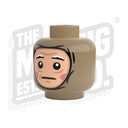 Custom Printed Lego - Winter Wrap Heads (Dark Tan) - The Minifig Co.