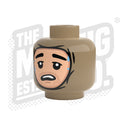 Custom Printed Lego - Winter Wrap Heads (Dark Tan) - The Minifig Co.