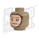 Custom Printed Lego - Winter Wrap Heads (Dark Tan) - The Minifig Co.