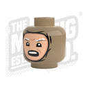 Custom Printed Lego - Winter Wrap Heads (Dark Tan) - The Minifig Co.