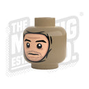 Custom Printed Lego - Winter Wrap Heads (Dark Tan) - The Minifig Co.