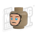 Custom Printed Lego - Winter Wrap Heads (Dark Tan) - The Minifig Co.