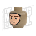Custom Printed Lego - Winter Wrap Heads (Dark Tan) - The Minifig Co.
