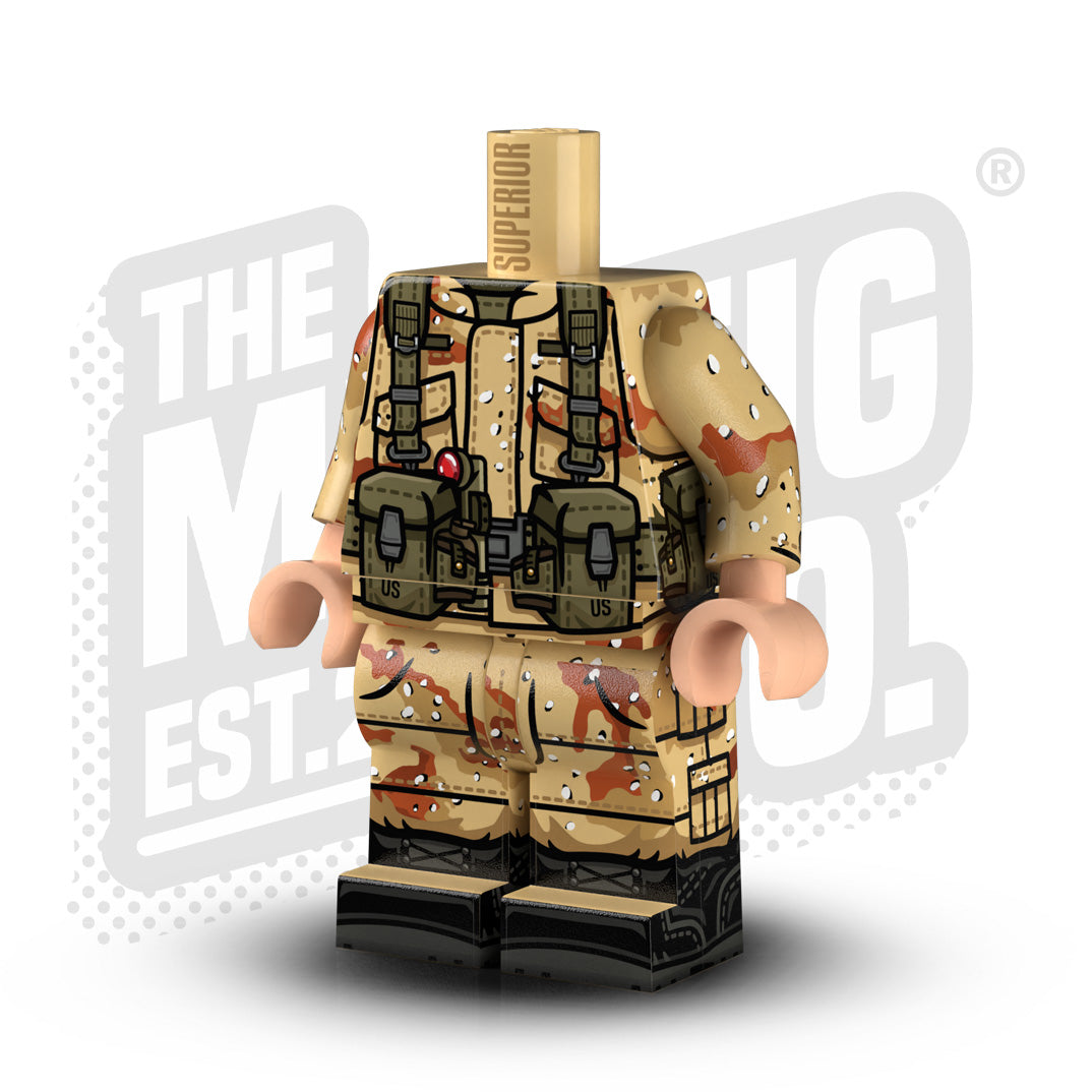 Custom Printed Lego - U.S. 6-Color Body - PAGST Choco - The Minifig Co.