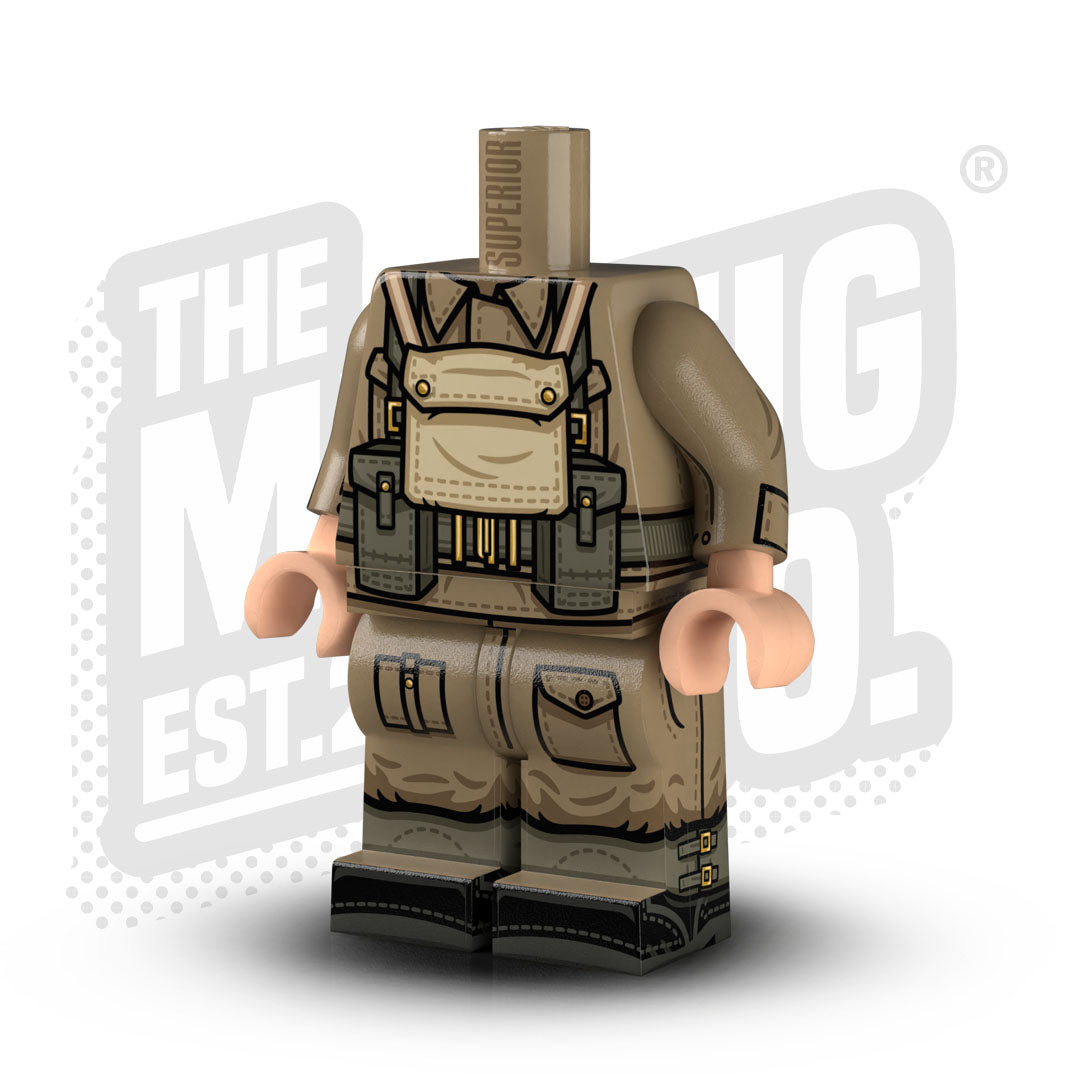 Custom Printed Lego - WWII British Gas Mask Body - The Minifig Co.