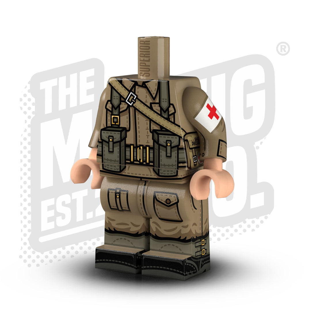 Custom Printed Lego - WWII British Medic #2 Body - The Minifig Co.