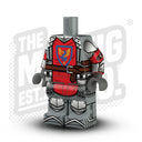 Custom Printed Lego - Castle Knight Body - Black Knights - The Minifig Co.